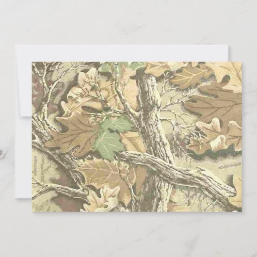 Camo Faire-part de mariage (Dos)