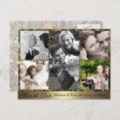 Camo Fotocollage Opslaan van de datum Briefkaart (Voorkant / Achterkant)