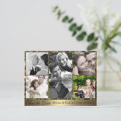 Camo Fotocollage Opslaan van de datum Briefkaart (Staand voorkant)