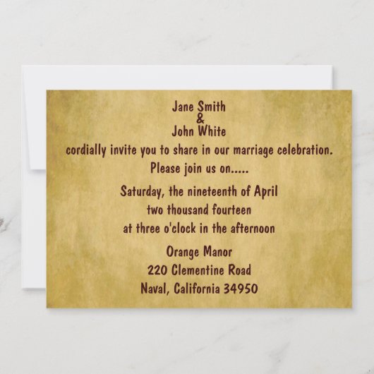 Camo Fractal Faire-part de mariage (Dos)