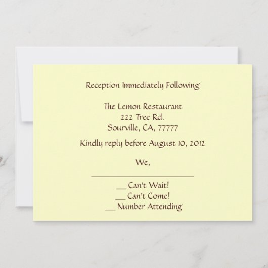 Camo Fractal Reception RSVP Kaart (Achterkant)