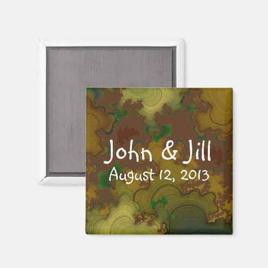 Camo Fractals Mariage Favor Magnet (Recto/Verso)