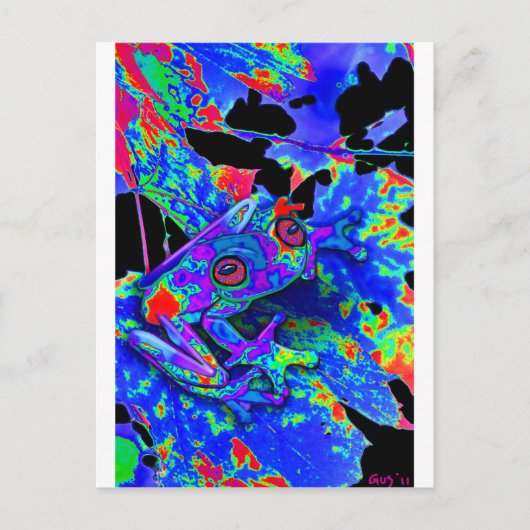 Camo Frog Briefkaart (Voorkant)