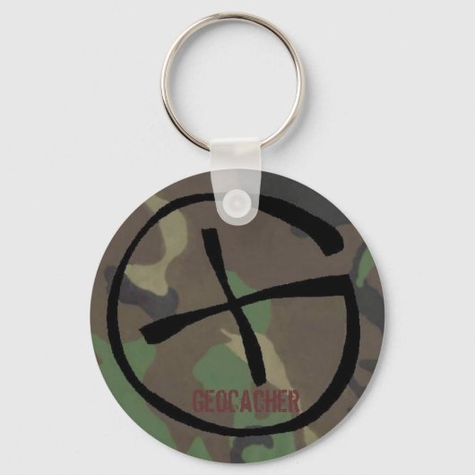 camo Geocache sleutelhanger (Voorkant)