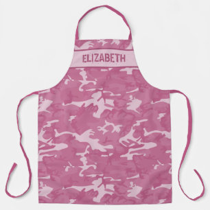 Camo gepersonaliseerd roze schort