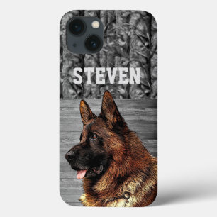 Camo German Shepherd Dog Animal Name iPhone 13 Hoesje