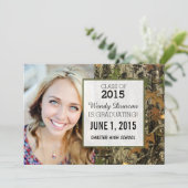 Camo Graduation Faire-part personnalisée (Debout devant)