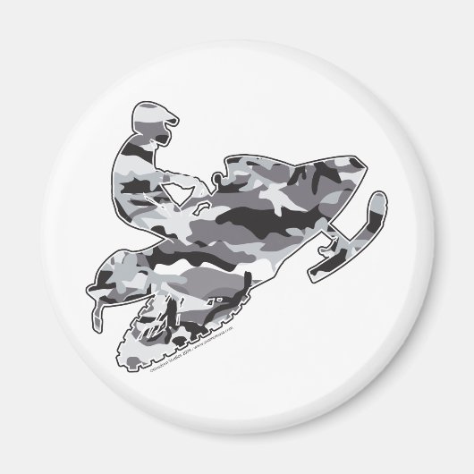 Camo Gray Sled op zwarte kopie Magneet (Voorkant)