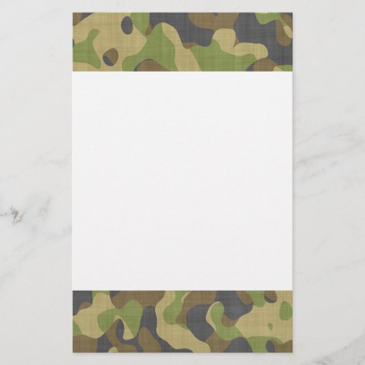 Camo Greens & Browns Briefpapier (Voorkant)
