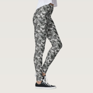 Camo gris pour imprimer Leggings pour femmes