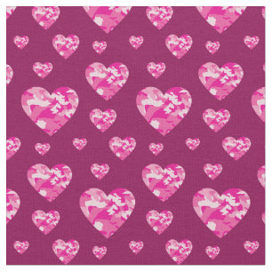 Camo Harten Roze Meisjes Land Camouflage Stof