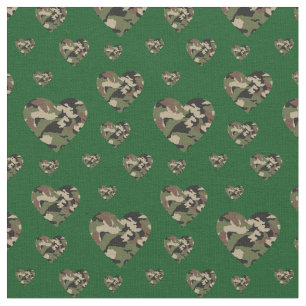 Camo Hearts Country Camouflage Stof