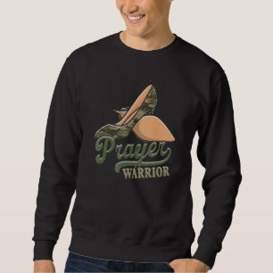 Camo Heels Prayer Warrior Faith God Jesus Christia Trui