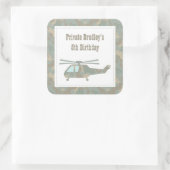 Camo Hélicoptère Stickers de fête d'anniversaire (Sac)