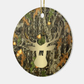 Camo Hunting Deer Monogram Ornament (Links)