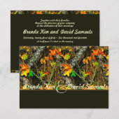 Camo Hunting Elegant Wedding Invitation Kaart (Voorkant / Achterkant)