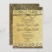 Camo Hunting Paper Wedding Invitation Kaart (Voorkant / Achterkant)