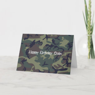 Camo Hunting Pattern Birthday Kaart