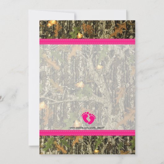 Camo - Invitation à la douche pour bébé (Dos)