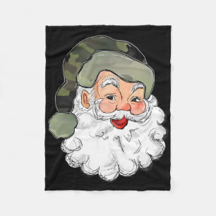 Camo Kerstman Vrolijk Kerstfeest Kinderen Camoufla Fleece Deken