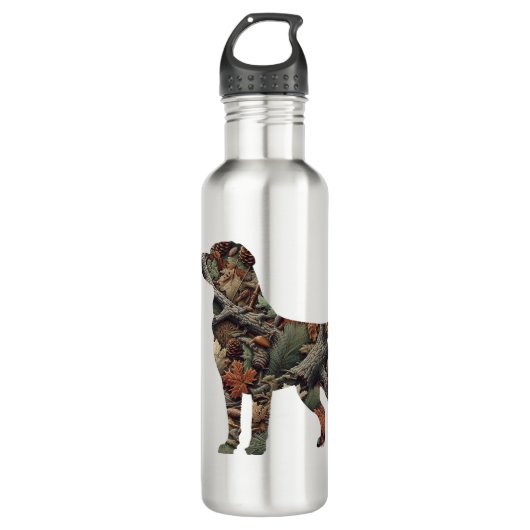 Camo Labrador Retriever Roestvrij water fles (Voorkant)