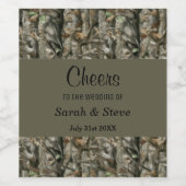 Camo Land Bruiloft Wijn Etiketten (Enkel label)