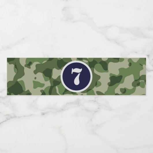 Camo Leger Militair Waterfles Etiket (Enkel label)