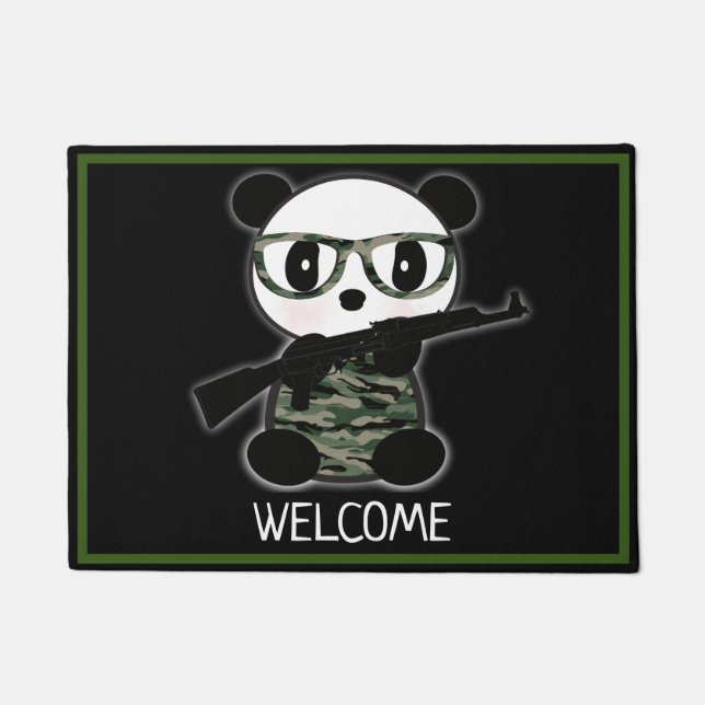 Camo Leon The Panda Beer Welcome Mat (Voorkant)