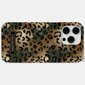 Camo Leopard Print Monogrammed Case-Mate iPhone Case (Achterkant (horizontaal))