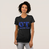 camo letters donkerblauw t-shirt (Voorkant volledig)