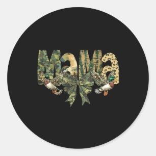 Camo Mama Camouflage Hunting Ronde Sticker