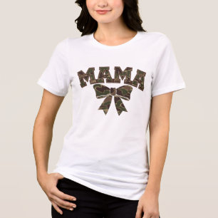 Camo Mama Dames T-Shirt voor Casual Gelegenheden