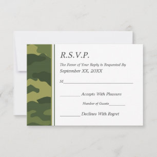 Camo Militaire Weddenschap RSVP Kaartje