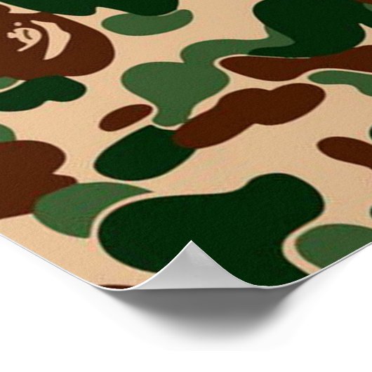 Camo monkey hypebeast bape poster (Hoek)
