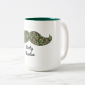 Camo Mustache café tasse drôle meilleur chasseur d (Devant droit)