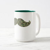 Camo Mustache mok grappige zwarte snor (Voorkant rechts)