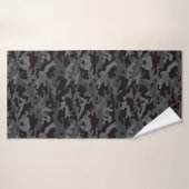 CAMO noir et gris  (Serviette de bain)