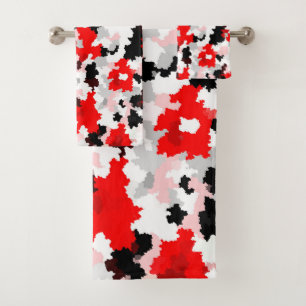 Camo noir rouge noir noir Conception abstraite