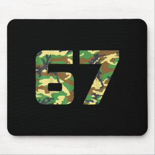 Camo Nummer 6 7 Grappig Meme Kostuum Zes Zeven Jag Muismat