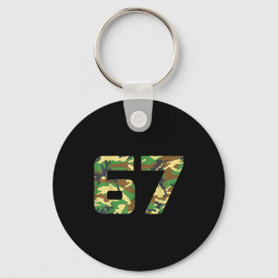 Camo Nummer 6 7 Grappig Meme Kostuum Zes Zeven Jag Sleutelhanger