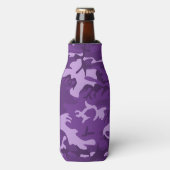 Camo Paars Flesjeskoeler (Fles Voorkant)