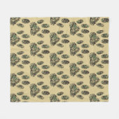 Camo Pattern Dog Paw Print Fleece Deken (Voorkant (Horizontaal))