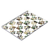Camo Pattern Dog Paw Print Notitieboek (Linkerzijde)