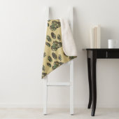 Camo Pattern Dog Paw Print Sherpa Deken (In situ)