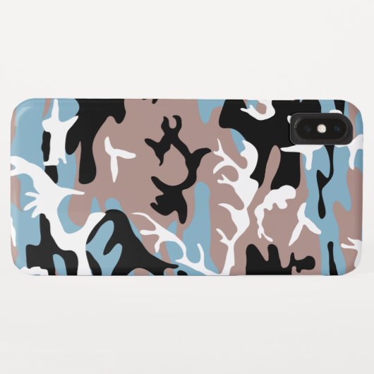 Camo Pattern - Grayish Red Blue Black Case-Mate iPhone Case (Achterkant (horizontaal))