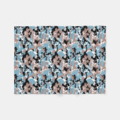 Camo Pattern - Grayish Red Blue Black Fleece Deken (Voorkant (Horizontaal))