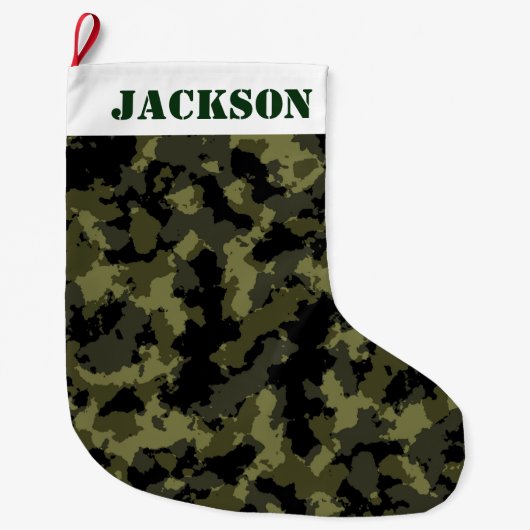 Camo Pattern Grote Kerstsok (Voorkant)