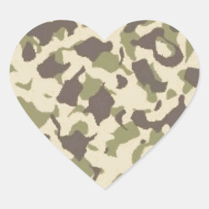 Camo Pattern Hart Sticker