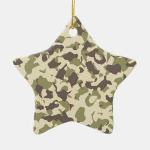 Camo Pattern Keramisch Ornament