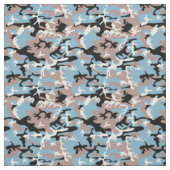 Camo Pattern - Light Brown Blue White Stof (Swatch)